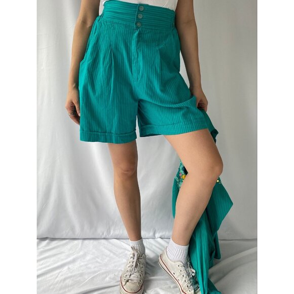 80s vintage embellished funky button up shirt shorts 2 piece matching coord set - Picture 7 of 11